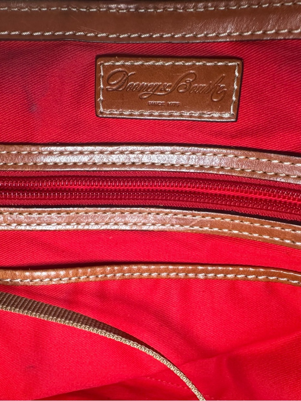 Dooney & Bourke Pebble Grain Zip Zip Satchel Caramel Hand Bag Purse - Picture 6 of 13